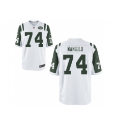 Nike New York Jets 74 Nick Mangold White Game NFL Jersey