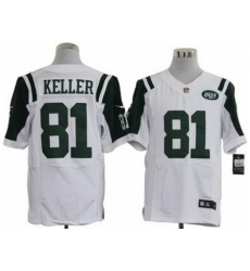 Nike New York Jets 81 Dustin Keller White Elite NFL Jersey