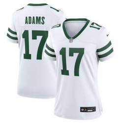 Women New York Jets 17 Davante Adams White Stitched Jersey