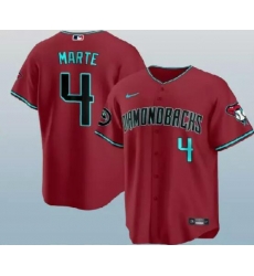 Men Arizona Diamondbacks #4 Ketel Marte 2024 Red Stitched MLB Jersey