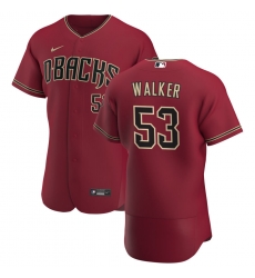 Men Arizona Diamondbacks 53 Christian Walker Men Nike Crimson Flex Base Alternate Team MLB Jersey