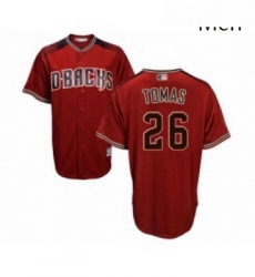 Mens Arizona Diamondbacks 26 Yasmany Tomas Replica Red Brick Alternate Cool Base Baseball Jersey