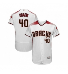 Mens Arizona Diamondbacks 40 Andrew Chafin White Home Authentic Collection Flex Base Baseball Jersey