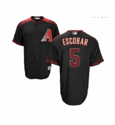 Mens Arizona Diamondbacks 5 Eduardo Escobar Replica Black Brick Alternate Home Cool Base Baseball Jersey 