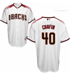 Mens Majestic Arizona Diamondbacks 40 Andrew Chafin Authentic White Home Cool Base MLB Jersey 