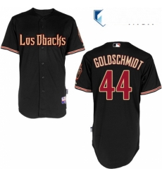 Mens Majestic Arizona Diamondbacks 44 Paul Goldschmidt Authentic Black Cool Base MLB Jersey