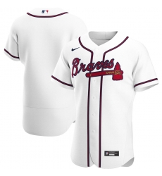 Men Atlanta Braves Men Nike White Home 2020 Flex Base Team MLB Jersey