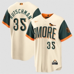 Men Baltimore Orioles  35 Adley Rutschman Natural 2026 City Connect Stadium Stitched Baseball Jersey