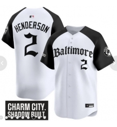 Men Nike Baltimore Orioles Gunnar Henderson #2 Charm City Shadow Built White Black Stitched Jersey Men Nike Baltimore Orioles Gunnar Henderson #2 Charm City Shadow Built White Black Stitched Jersey