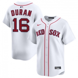 Men Boston Red Sox Nike Home Limited Jersey White Duran Jarren 16
