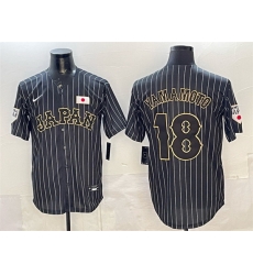 Men Japan Baseball 18 Yoshinobu Yamamoto Black World Baseball Classic Stitched Jersey