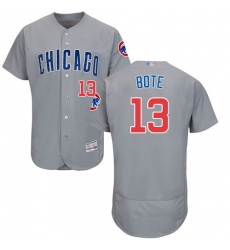 Cubs 13 David Bote Grey Flexbase Authentic Collection Road Stitched Baseball Jersey