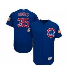 Mens Chicago Cubs 35 Cole Hamels Royal Blue Alternate Flex Base Authentic Collection Baseball Jersey