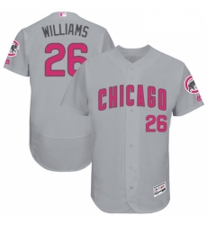 Mens Majestic Chicago Cubs 26 Billy Williams Grey Mothers Day Flexbase Authentic Collection MLB Jersey