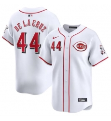 Men Cincinnati Reds 44 Elly De La Cruz White Home Limited Stitched Baseball Jersey