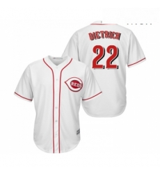 Mens Cincinnati Reds 22 Derek Dietrich Replica White Home Cool Base Baseball Jersey 