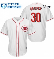 Mens Majestic Cincinnati Reds 30 Ken Griffey Replica White Home Cool Base MLB Jersey