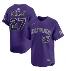 Men Colorado Rockies Nike Purple Alternate Limited Jersey Beck Jordan 27 Men Colorado Rockies Nike Purple Alternate Limited Jersey Beck Jordan 27