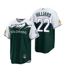 Men Nike Nike Colorado Rockies #22 Sam Hilliard City Connect Stitched Flex Base Baseball Jersey