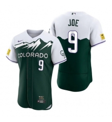 Men Nike Nike Colorado Rockies #9 Connor Joe City Connect Stitched Flex Base Baseball Jersey