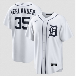 Men Detroit Tigers  35 Justin Verlander White 2026 Cool Base Stitched Baseball Jersey