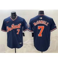 Men Detroit Tigers  7 Kevin McGonigle Navy 2026 Alternate Vapor Premier Limited Stitched Baseball Jersey