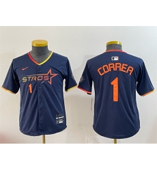 Youth Houston Astros 1 Carlos Correa Navy 2025 City Connect Limited Stitched Baseball Jersey Youth Houston Astros 1 Carlos Correa Navy 2025 City Connect Limited Stitched Baseball Jersey