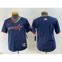 Youth Houston Astros Blank Navy 2025 City Connect Limited Stitched Baseball Jersey