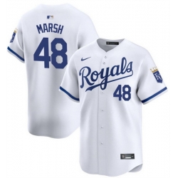 Men Kansas City Royals 48 Alec Marsh White 2024 Cool Base Home Limited Stitched Baseball Jersey