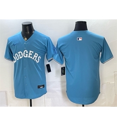 Men Los Angeles Dodgers Blank Blue Vapor Limited Stitched Baseball Jersey