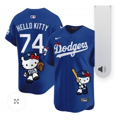 Men Los Angeles Dodgers Hello Kitty Baseball Jersey Blue