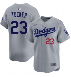 Men Los Angeles Dodgers  Kyle Tucker Grey 2026 Limited Stitched Baseball Jersey