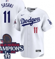 Men Los Angeles Dodgers Roki Sasaki #11 Gray Flex Base Stitched Champions  Jersey