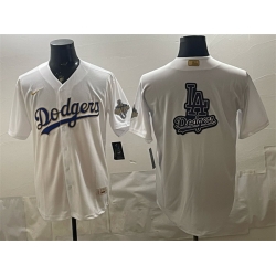 Men Los Angeles Dodgers Team Big Logo White 2026 Gold Collection Stadium Stitched Baseball Jersey 002