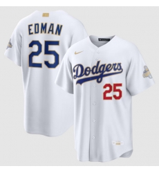 Men Los Angeles Dodgers Tommy Edman Nike White 2026 Gold Collection Stadium Jersey