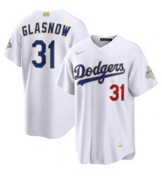 Men Los Angeles Dodgers Tyler Glasnow Nike White 2026 Gold Collection Stadium Jersey Men Los Angeles Dodgers Tyler Glasnow Nike White 2026 Gold Collection Stadium Jersey