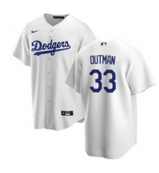 Men's Los Angeles Dodgers #33 James Outman White Cool Base Stitched Baseball Jersey