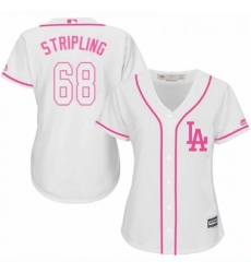 Womens Majestic Los Angeles Dodgers 68 Ross Stripling Authentic White Fashion Cool Base MLB Jersey 