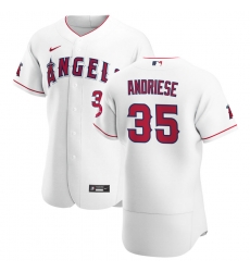 Men Los Angeles Angels 35 Matt Andriese Men Nike White Home 2020 Flex Base Player MLB Jersey