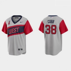 Men Los Angeles Angels 38 Alex Cobb Men Nike Gray 2021 Little League Classic Game MLB Jersey