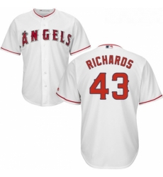 Youth Majestic Los Angeles Angels of Anaheim 43 Garrett Richards Replica White Home Cool Base MLB Jersey