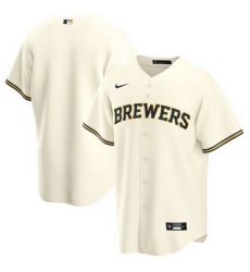 Men Milwaukee Brewers Nike White Blank Jersey