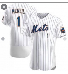 Men Nike New York Mets #1 Jeff McNeil White Flex Base Stitched Jersey