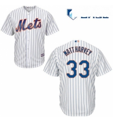 Mens Majestic New York Mets 33 Matt Harvey Replica White Home Cool Base MLB Jersey