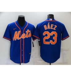 Men's Nike New York Mets #23 Keon Broxton Blue Game Authentic Baseball Jersey