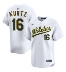 Men Athletics Nike Home Limited Custom Jersey White Kurtz Nick 16