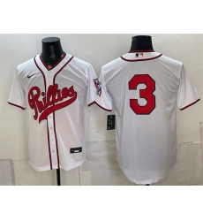 Men Philadelphia Phillies  3 Bryce Harper White 2026 Field of Dreams Stadium Stitched Baseball Jersey