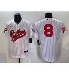 Men Philadelphia Phillies  8 Nick Castellanos White 2026 Field of Dreams Stadium Stitched Baseball Jersey