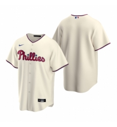 Mens Nike Philadelphia Phillies Blank Cream Alternate Stitched Baseball Jersey