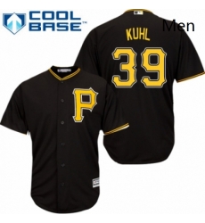 Mens Majestic Pittsburgh Pirates 39 Chad Kuhl Replica Black Alternate Cool Base MLB Jersey 